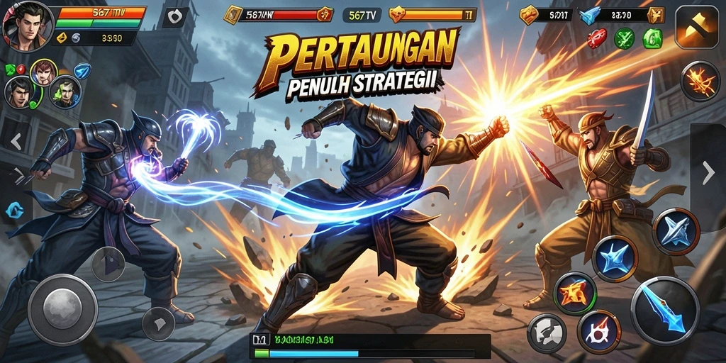 Tampilan gameplay 567TV yang seru dan penuh aksi pertarungan.