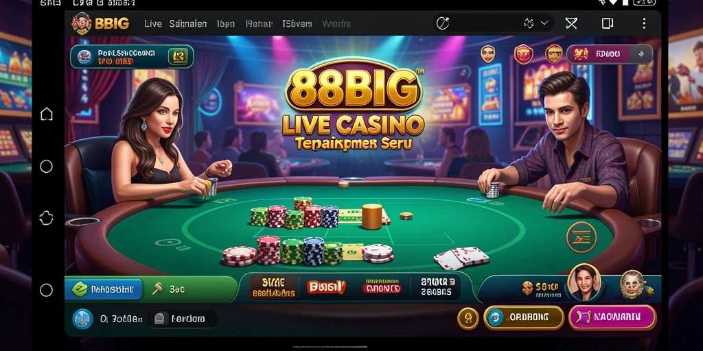 Tampilan gameplay seru dari aplikasi Live Casino 88BIG.