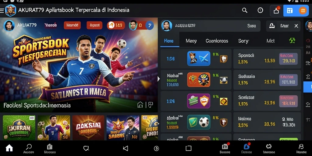 Tampilan menarik dari gameplay Sportsbook AKURAT79.