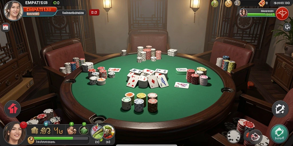 Tampilan menarik dari gameplay QiuQiu di EMPATI138.