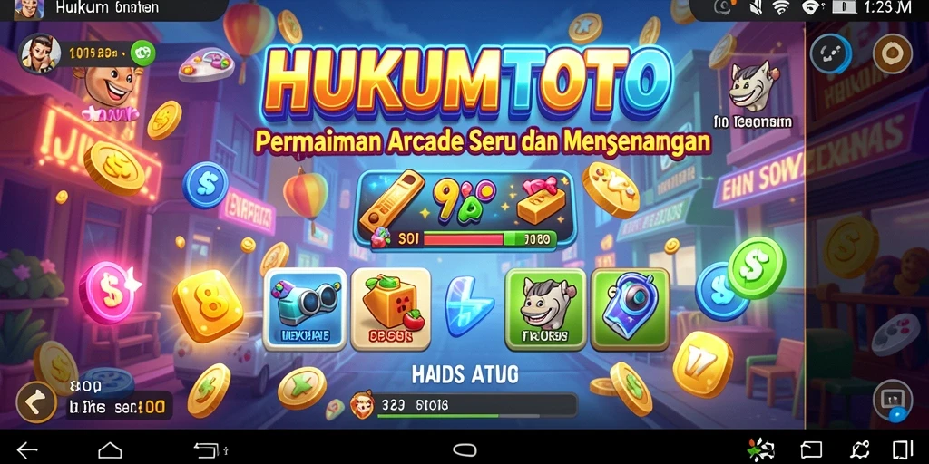 Screenshot HUKUMTOTO menampilkan aksi seru di permainan Arcade.
