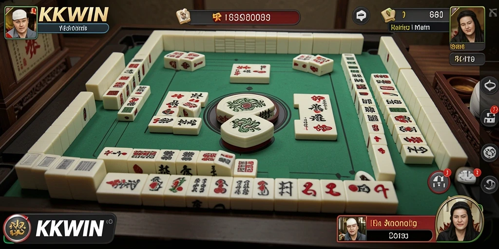 Gameplay KKWIN yang menampilkan suasana Mahjong yang seru dan menantang.