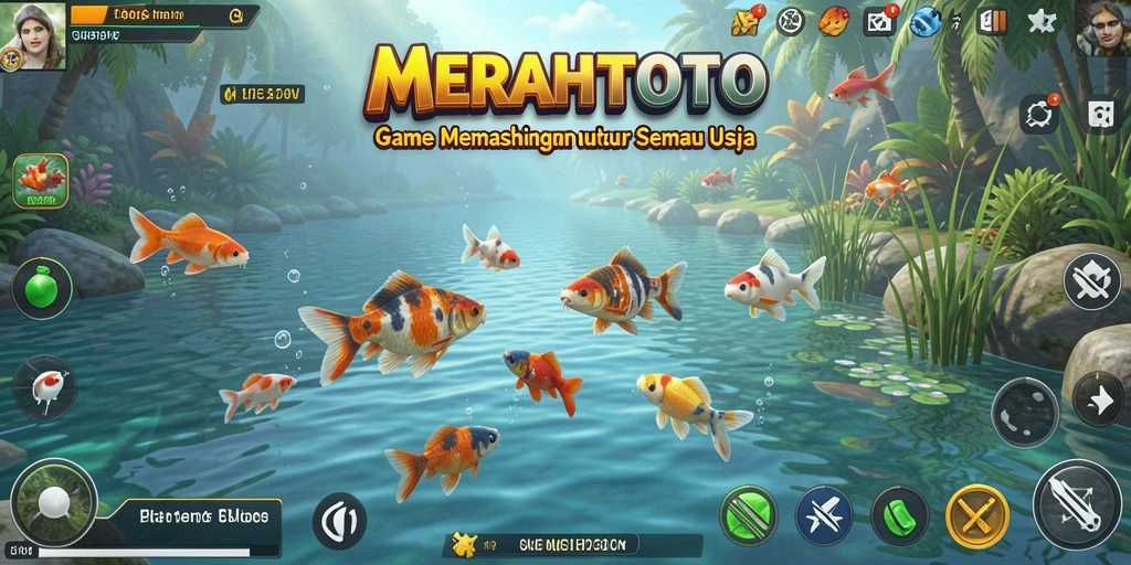 Screenshot permainan <strong>MERAHTOTO</strong> menunjukkan pengalaman memancing yang mendebarkan.