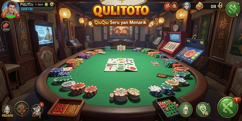Screenshot gameplay PULITOTO yang menggambarkan keseruan bermain QiuQiu.