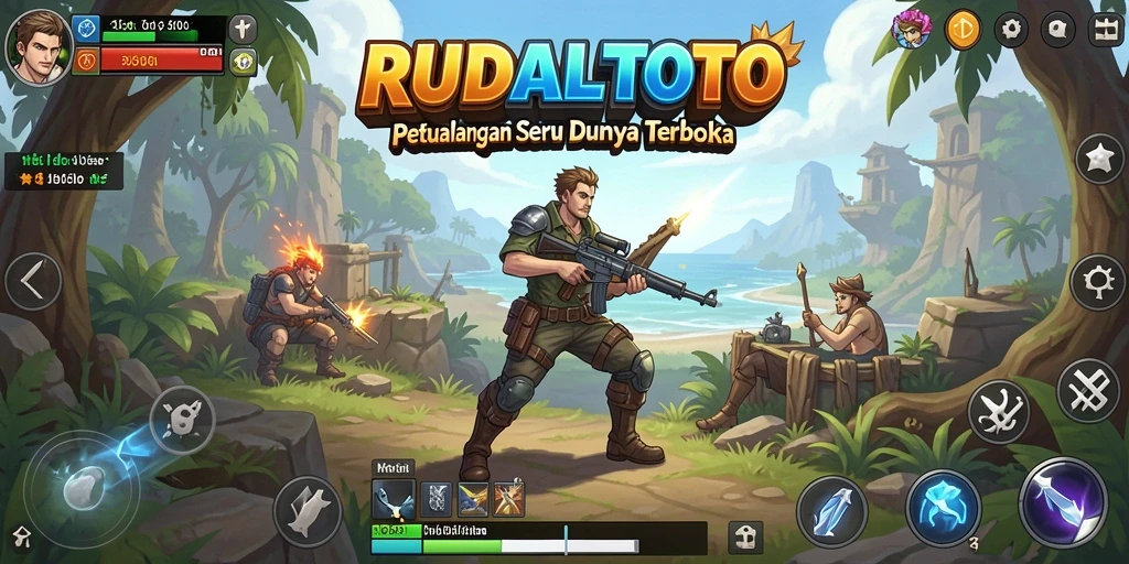 Tampilan gameplay RUDALTOTO dalam dunia terbuka yang menakjubkan.